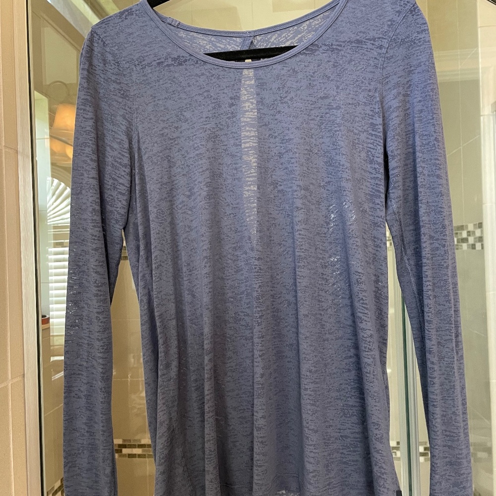 Lululemon-Low Key Long Sleeve-purple-size 8